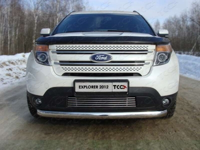 Накладка решётки радиатора 12 мм ТСС для Ford Explorer 2011-2015